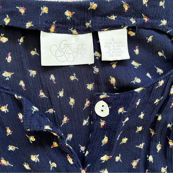 GO SOFTLY DITSY FLORAL MIDI/MAXI DRESS SMALL BOHO PRAIRIE COTTAGECORE FEMININE - Picture 3 of 9